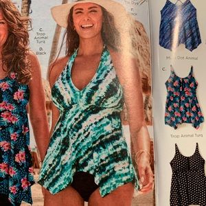 Swimsuits For All Handkerchief Tankini Top